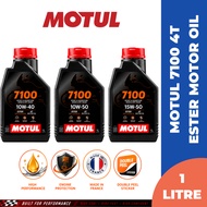 MOTUL Fully Synthetic 7100 10W40/ 10W50/ 15W50 4T Ester Engine Oil/ Minyak Hitam Motor France 1L