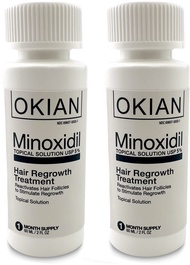 Minoxidil 5% Liquid Solution Hair Regrowth Treatment for Thicker and Fuller Hair 2oz Bottle (2 Pack)