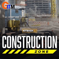 KITBASH3D - CONSTRUCTION | UNDER-CONSTRUCTION CITY BUILDING 3D ASSET PACK | DIGITAL DOWNLOAD | BLEND