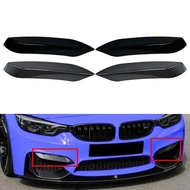 1Pair Car Front Bumper Side Splitter Spoiler Trim For BMW F80 F81 M3 F82 F83 M4 2014-2020 Only Fit F