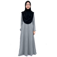 Jubah Abaya Umrah haji ironless muslimah super comfy pleated women dress plus size (S to6XL)