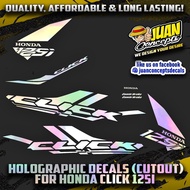 Honda Click 125i Holographic Decals (Cutout)