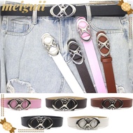 MEIGUII Lether Belt, Moon Star Design Punk Y2k Belt, Vintage Cross Pu Leather Y2k Decorative Belt Me