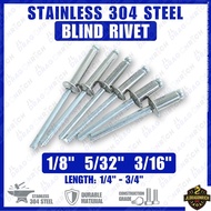 100PCS SS Blind Rivets Stainless 304 Steel Blind Rivet Pop Rivet Wall Rivet