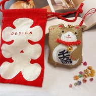 京都手繪亞麻掛飾－招財貓系列(金貓/黑貓/牛奶貓)