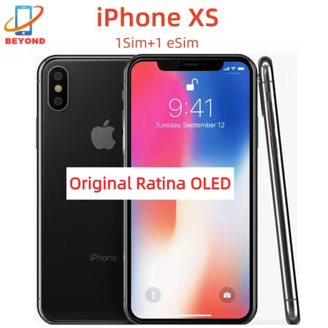 Apple iPhone XS 64GB/256GB ROM Original 5.8" Retina OLED Display RAM 4GB IOS NFC FACE ID Genuine 4G 