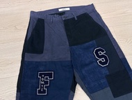 FDMTL X STUDIOUS CROSSOVER EXCLUSIVE NAVY BORO PATCHWORK CHINO PANTS W32