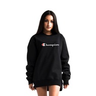 Champion Sweater Crewneck Graphic Tee Black