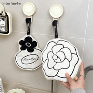 interfun4w Bathroom Double-thickness Hand Towel Home Convenient Hanging Quick-drying Absorbent Hand 