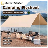 Outdoor camping canopy, waterproof sunshade,camping flysheet.3x3, 3x4.5, 3x6 Meter Tent.langit tenda