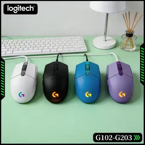 Logitech G102 Gaming Mouse, HERO Sensor Technology, 6 Programmable Buttons, RGB Sync For RTS Games