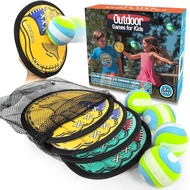 Toss and Catch Ball Game Set,Kids Toddler Baseball Glove & Catch Ball Toys,Kids Outdoor Games for Fa