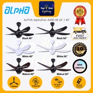 ALPHA AlphaFan - AX80 5B 40/56 Inch DC Motor Ceiling Fan with 5 Blades (8 Speed Remote)