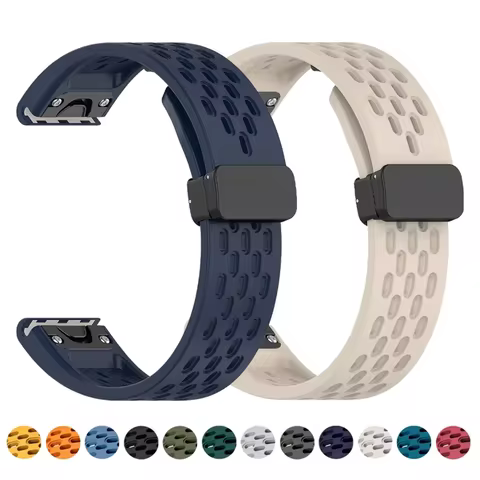 20 22 26mm for Garmin Fenix 8 47mm 7X 7 Pro Fenix 6X 5X 5Plus Tactix 7 Quick Fit Silicone Magnetic B