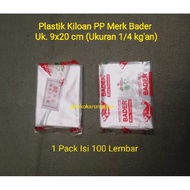 PP Plastic by the Kilo Bader BrandBENING Size 1/ 4 kg (L = 20 cm, W = 9 cm, Contents 100 Sheets Per 