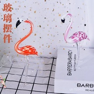 Animal Creative Home Decoration Manufacturer Simple Flamingo Supply Glass Glass Desktop Room Decorat