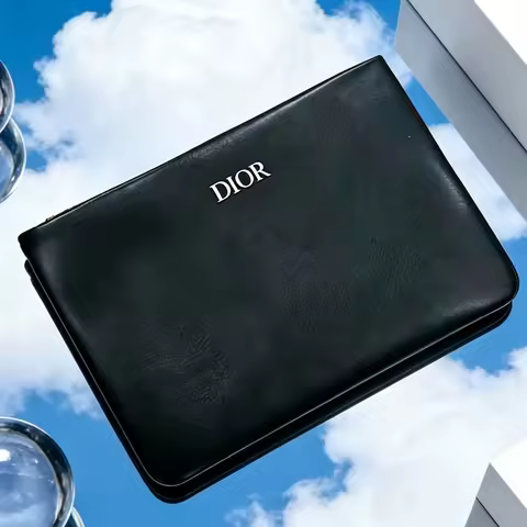 Dior’s Bag Unique Black Leather Handbag With Brand Logo Luxury Style Elegant Avant-Garde Matching Fo