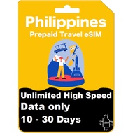 【eSIM】 Philippines Unlimited High Speed Data eSIM 【10 - 30 Days】