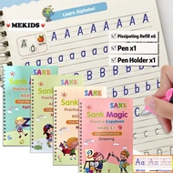 👨‍👩‍👧‍👦MEKIDS👨‍👩‍👧‍👦4 Book Set SANK Magic Writing Magic Calligraphy Handwriting Copybook Set Writing