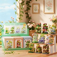 Chaolechuang 7636-44 Street View Shop City Building Blocks Burger Coffee Flower Shop Children Assemb