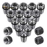 ER11 Spring Collet Set M14 Thread Collet Clamping Nuts Collet Set for CNC Engraving Milling 19 Piece