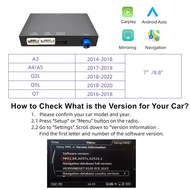 CARABC Wireless CarPlay Android Auto For Audi A3 A4 A5 Q2L Q5L Q7 2014-2018 MIB MMI 3G GPS  Mirror L