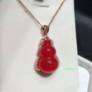 Natural Pendant Female Carnelian Gourd Pendant Small Gourd Necklace Red Ice Natural Pendant Female C