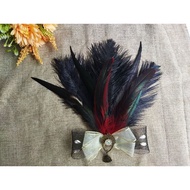 Premium ostrich feather brooch