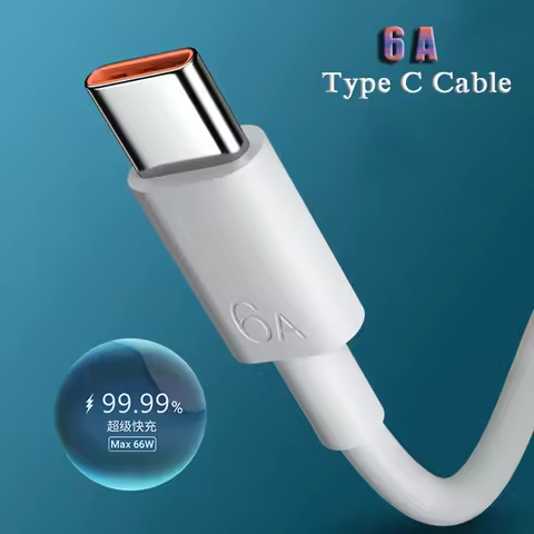 Original 6A 5A USB Type C Cable For Huawei P50 Pro Mate 40 P30 Pro Honor 60 50 100W 66W Supercharge 