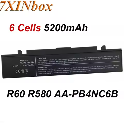 7XINbox AA-PB4NC6B AA-PL9NC6B 6 Cells 5200mAh Laptop Battery For SAMSUNG P50 P60 R45 R580 R40 R41 R4