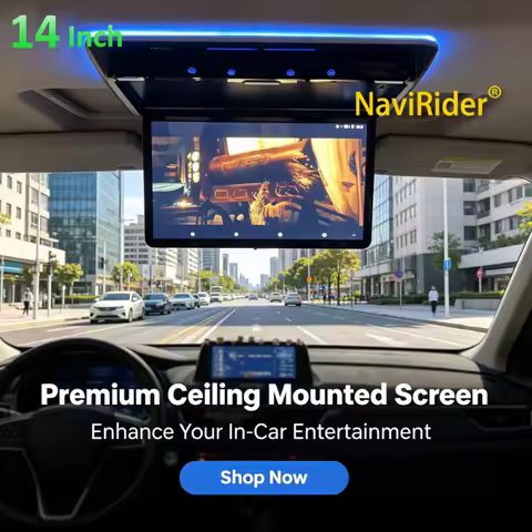 14 Inch 8K HD Android 13 Car Roof Monitor 1920*1080P IPS 4+64G MP5 WIFI Bluetooth HDMI Light Overhea