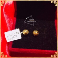 Emas 916 Tulen Emas Subang S29 Design Bulat Separuh 916 Emas Gold Earring