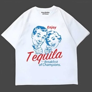 KATUN Ganzet store T-shirt vintage TEQUILA Distro T-shirt short sleeve unisex men's women's 24s cott