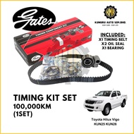 (1@Set) 97R25 Gates Timing Belt Kit Set Toyota Hilux Vigo KUN25 2.5 3.0 D4D Turbo 16V Diesel