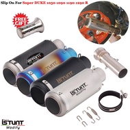iSTUNT Motorcycle Exhaust Silencer Modified Escape Muffler Middle Link Pipe Slip on For Super DUKE 1050 1090 1190 1290 R