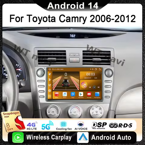 For Toyota Camry 6 XV 40 50 2006 - 2012 Car Radio Multimedia Video Player Navigation Stereo GPS Andr