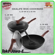 Idealife IL28WK/IL30WK/ Idealife Wok Pan/ Idealife Pan 28CM/30CM - 28CM