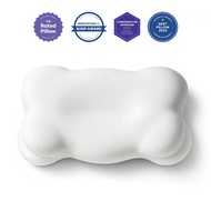Mellow Cloud Pillow + FREE Cooling Pillowcase - Ergonomic, Cervical Dual-Height Slow-Rebound   with 