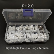60sets/box PH2.0 2p/3p/4p/5pin 2.0mm Pitch Terminal / Housing / Right Angle Pin Header Connector Wir