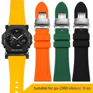 Silicone Rubber Watch Strap For GA‑2300 Black Warrior A2300 Men Sport Watch Band 24/26mm Flat End Wa