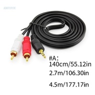 【3C】 Professional 3 5mm TRS to 2RCA Male Sound Y Splitter Cable with Gold Plateds Connectors for Sou