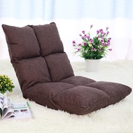 ‍🚢Lazy Sofa Tatami Foldable Bed Computer Chair Dormitory Bay Window Japanese Single Armchair Striped Gray