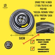 KYOYOKU-Perodua Kelisa Kenari Viva Myvi / Tayar Spare Used Japan Spare Tyre 14 Inch 15 Inch 4H PCD10