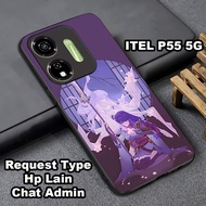 Glossy glitter Softcase for ITEL P55 5G Genshin Impact motif Itel p55 5g case can also be used for a