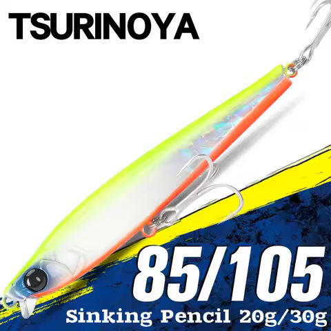 TSURINOYA Sinking Fishing Lure 85S 105S Short Lip Pencil AIRAZOR 85mm 20g 105mm 30g Max 90m Long Cas