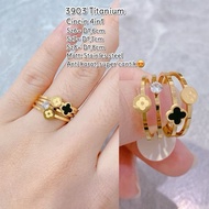 Clover ring 4set titanium Cincin Titanium Anti Karat