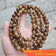 🌠 JoursNeige Small flowers tiger Root Bodhi Bracelets 108 Buddh Beads Prayer Japa mala rosary Wood hand string men women
