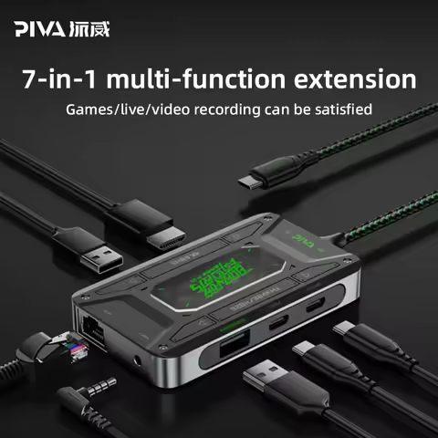 PIVA DS7 docking station TypeC adapter docking station HDMI projection USB compatible with Apple iPa