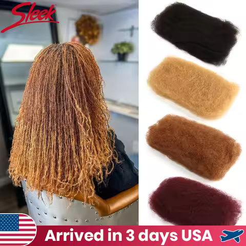 30 Brown QVR Afro Kinky Bulk Hair No Attachment For Man Afro Curly Bulk Human Hair Remy Dreadlock Na