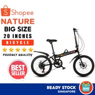 【SG Stock】20 inches 6 speeds foldable bicycle road bike sport bike folding bike
